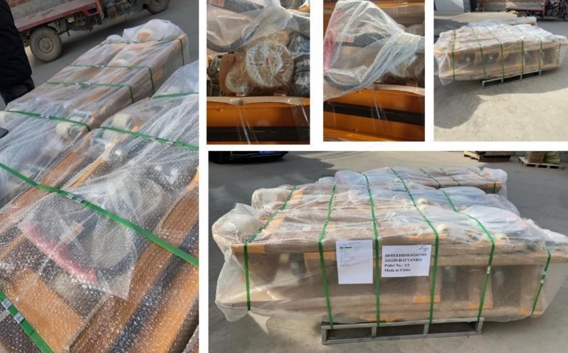 rayvanbo 18 sets 5t hand pallet trucks for uae customer-4