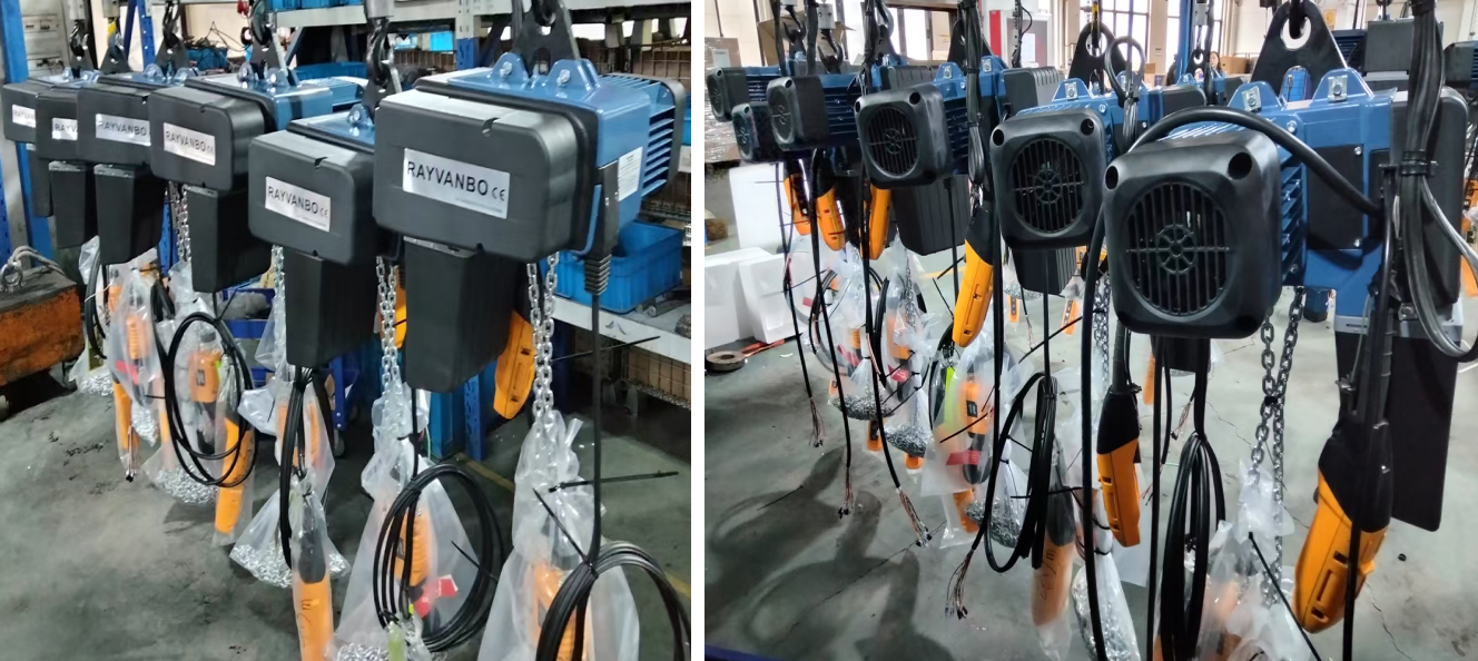 rayvanbo 50 sets european electric chain hoists for hungary client-2