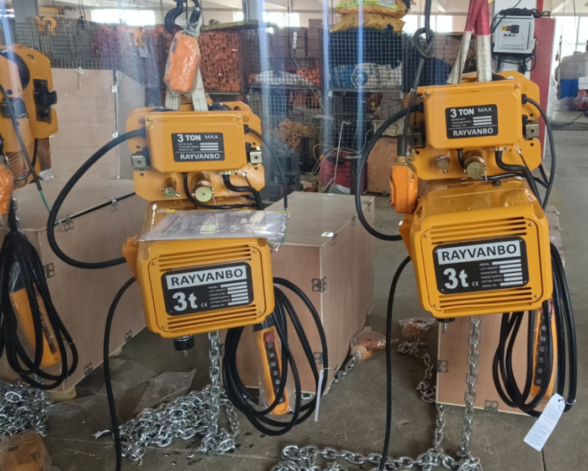 Rayvanbo 5 Sets ER type Electric Chain Hoist Customized for Uruguay Customer