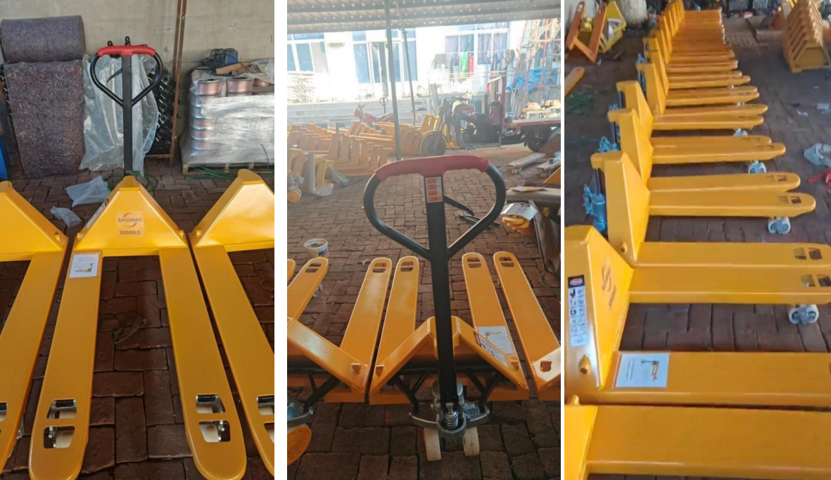 rayvanbo 18 sets 5t hand pallet trucks for uae customer-0