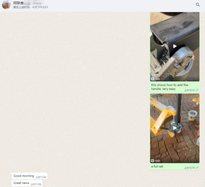 rayvanbo 18 sets 5t hand pallet trucks for uae customer-3