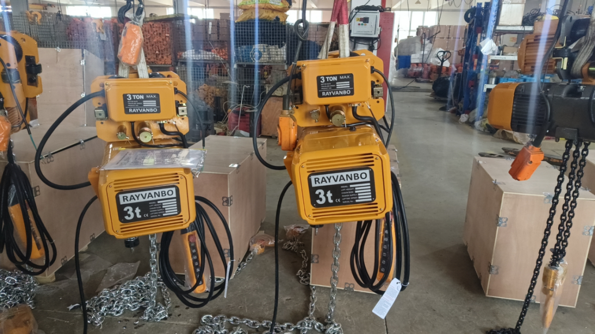 rayvanbo 5 sets er type electric chain hoist customized for uruguay customer-0
