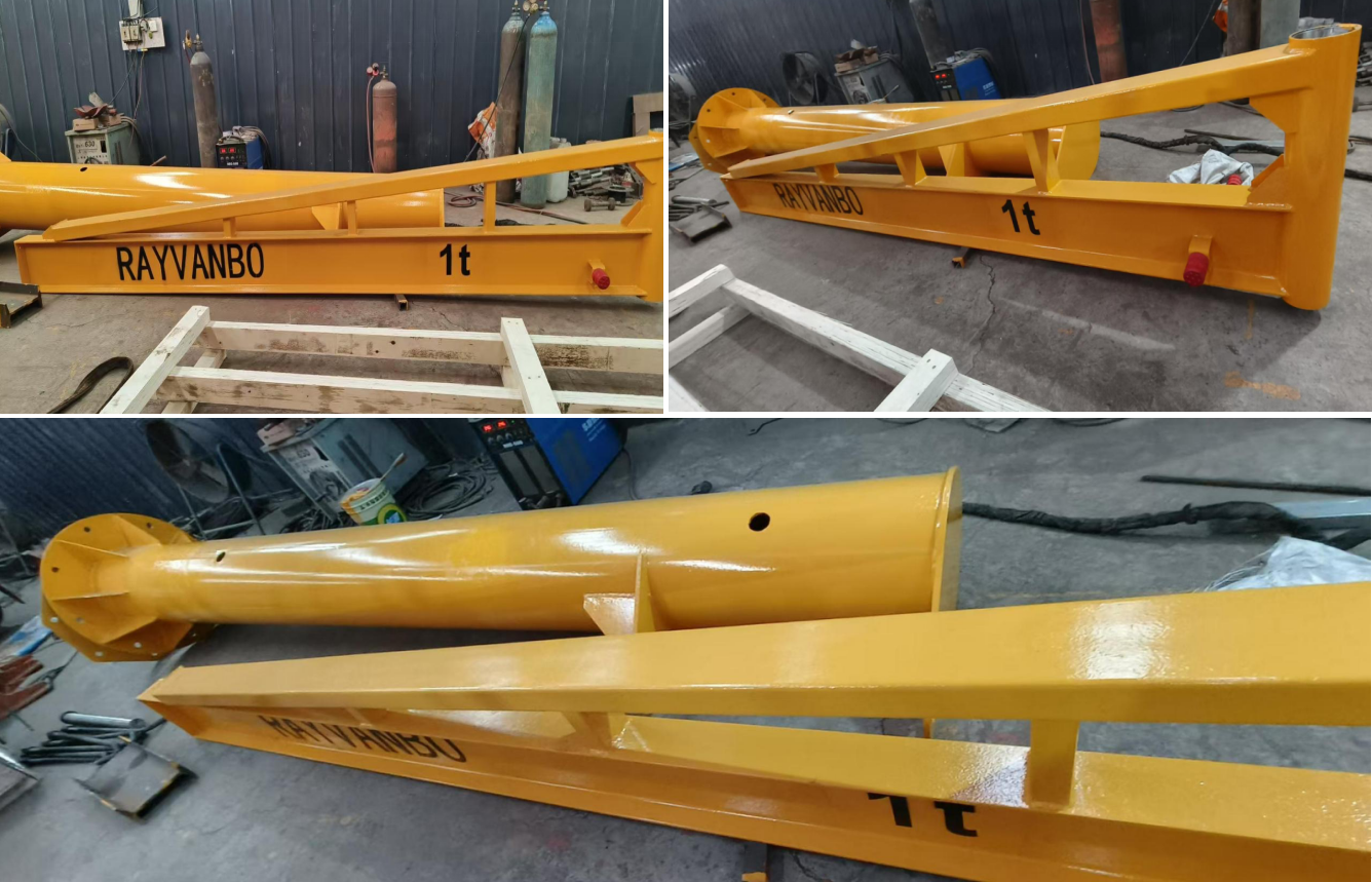 Rayvanbo 1T Manual rotation JIB crane with electric chain hoist to UAE