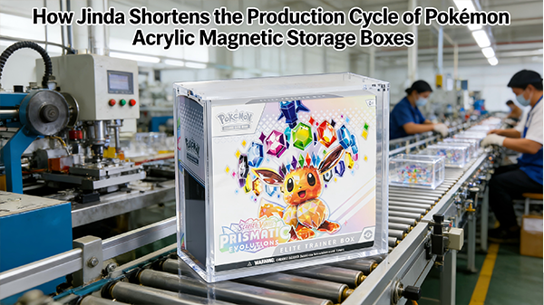 Precisión y velocidad: cómo Jinda reduce en un 28,6 % el ciclo de producción de estuches magnéticos de almacenamiento acrílicos de Pokémon