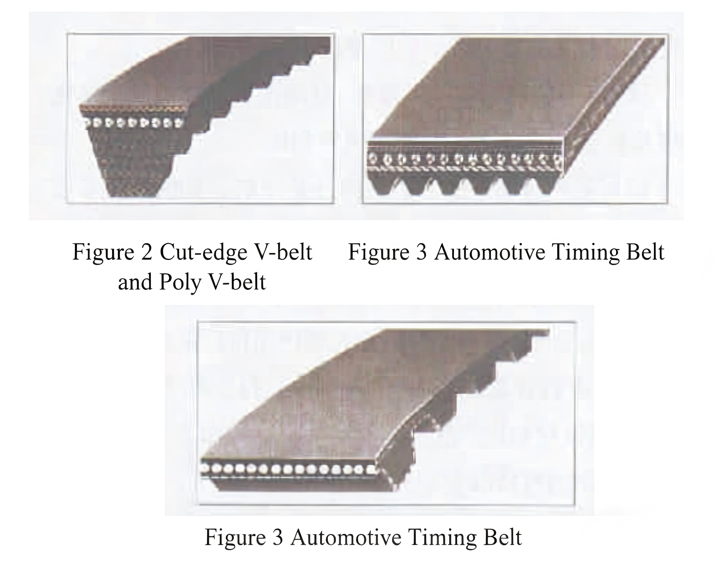 Cut-edge V-belts, Multi-ribbed Belts, and Synchronous Belts