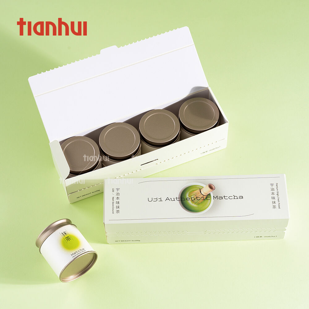 Kutia e Thjeshtë të Përkulshme me Zipper të Tianhui për Paketimin e Dhuratës së Setit të Matchas