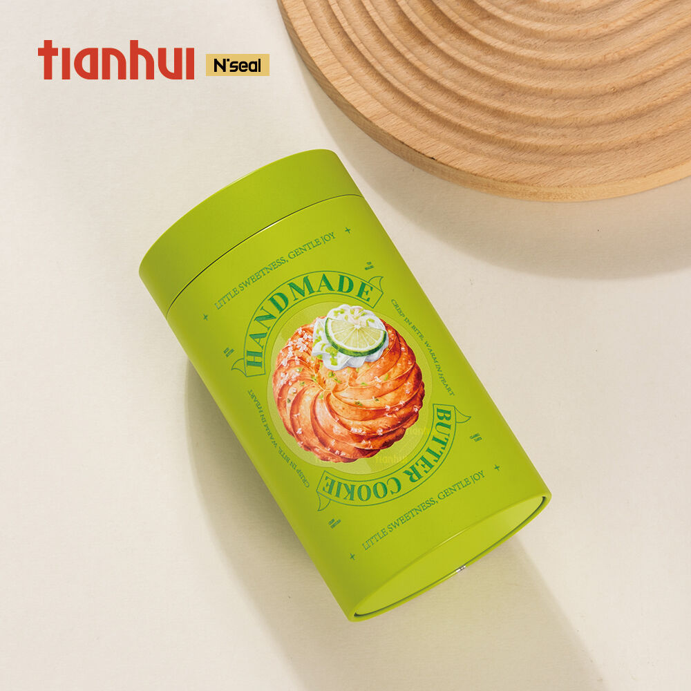 Llaunes de galetes amb tapa roscada Tianhui, envàs metàl·lic personalitzat per a xocolata, caramels i altres dolços