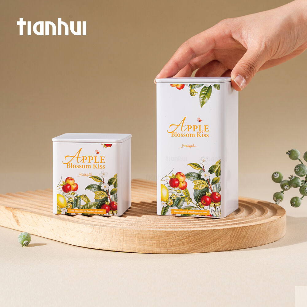 علب معدنية لميدان تيانهوي مع طباعة أشعة فوق بنفسجية لتغليف الشاي السائب