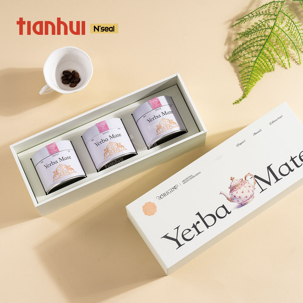Contenedores metálicos herméticos mini Tianhui para envasado de regalos de té herbal