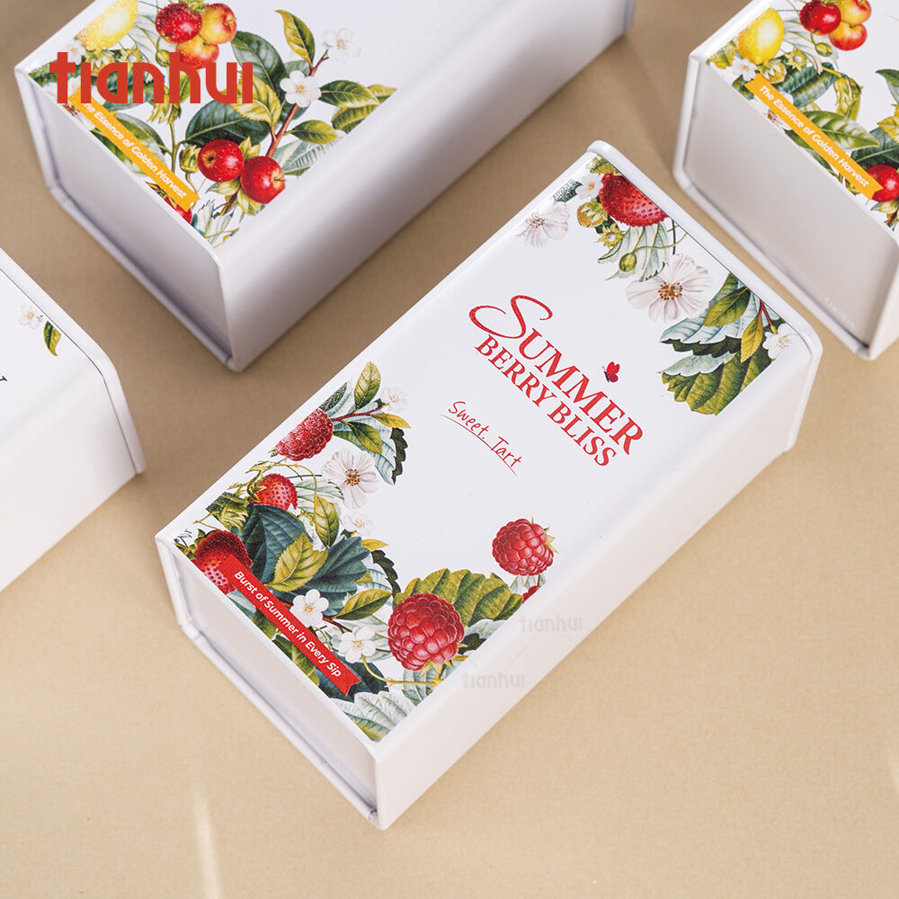 علب معدنية لميدان تيانهوي مع طباعة أشعة فوق بنفسجية لتغليف الشاي السائب