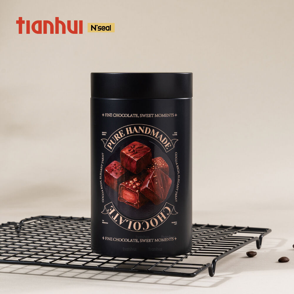 Llaunes cilíndriques verdes de matcha Tianhui segures per a l’alimentació, per a l’envàs de xocolata i galetes