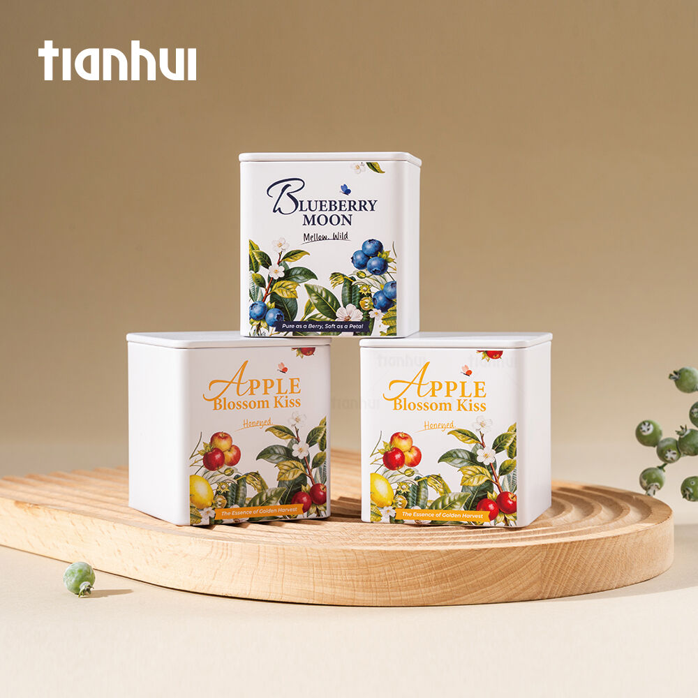 علب معدنية لميدان تيانهوي مع طباعة أشعة فوق بنفسجية لتغليف الشاي السائب
