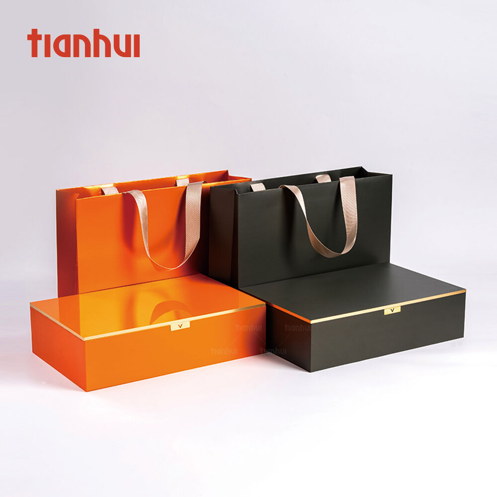 Tianhui Premium vikbar lock-låda i lack med magnetisk design och anpassad tryckning, styv låda