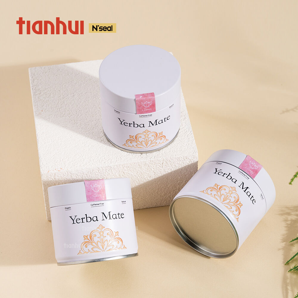 Contenedores metálicos herméticos mini Tianhui para envasado de regalos de té herbal