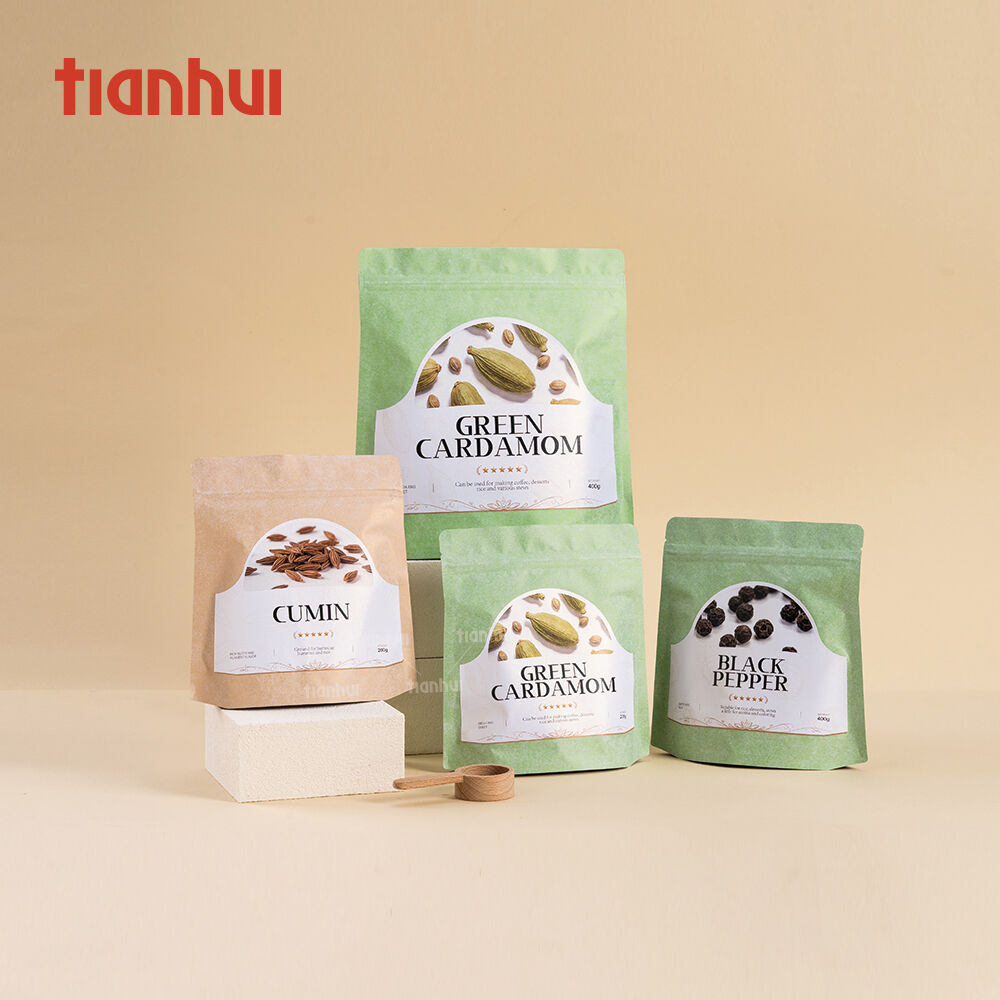 Tianhui Stand up Pouch Wholesale Aluminium Foil Cotton Paper Tea Bags for Loose Spices Herbs Infusions Fillable