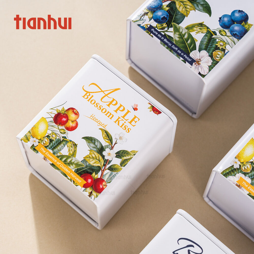 علب معدنية لميدان تيانهوي مع طباعة أشعة فوق بنفسجية لتغليف الشاي السائب