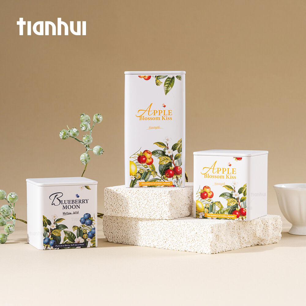 علب معدنية لميدان تيانهوي مع طباعة أشعة فوق بنفسجية لتغليف الشاي السائب