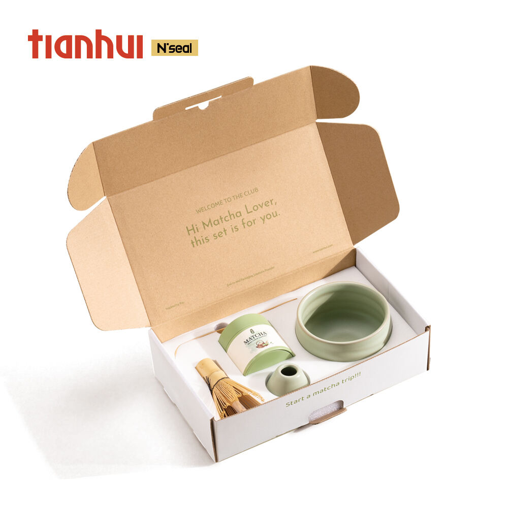 Tianhui Přizpůsobitelná Složitelná Balicí Krabice Matcha Balení Sada Dárková Krabice