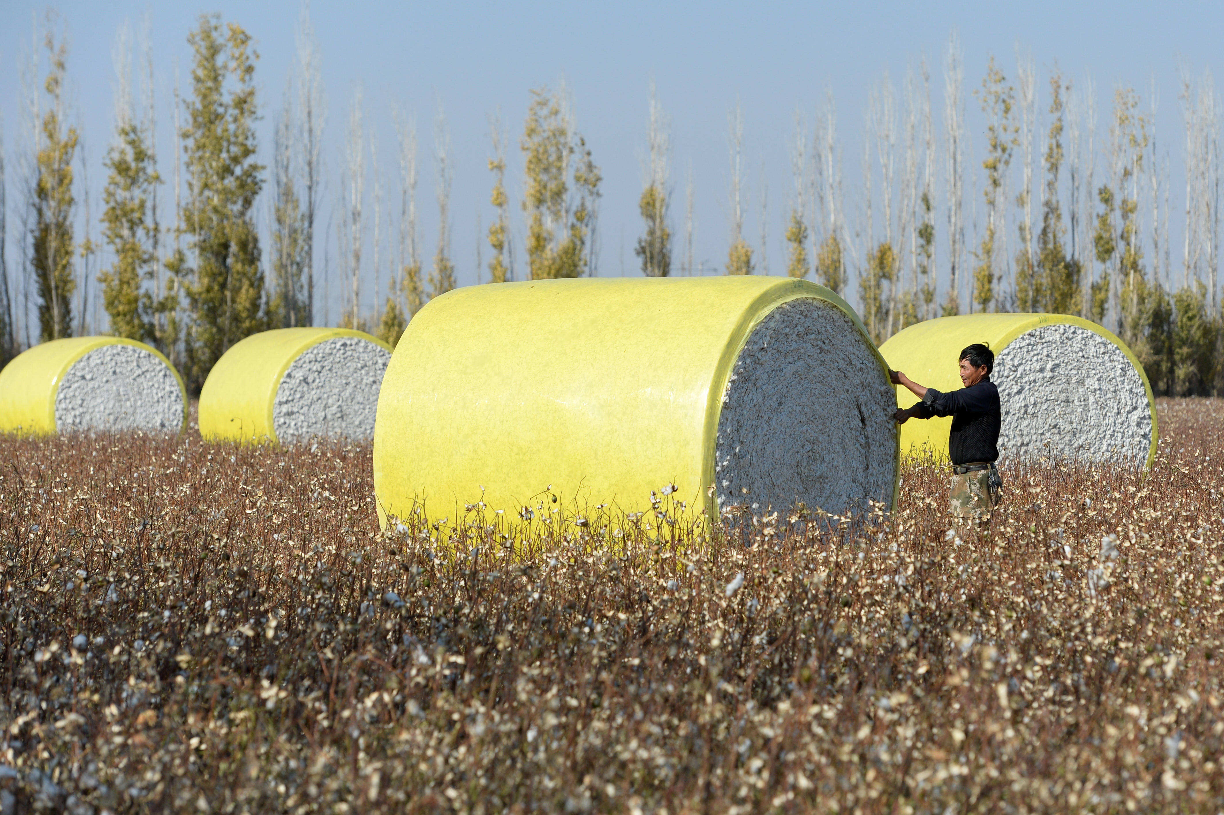 Yellow color cotton wrap film