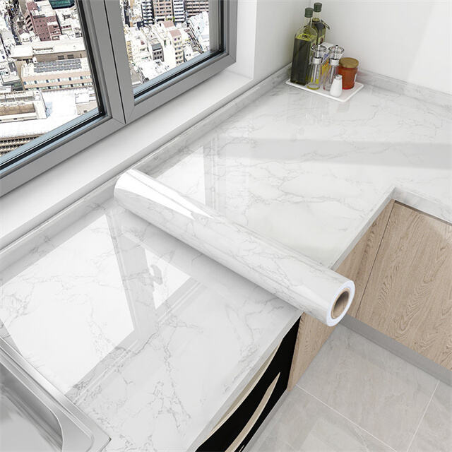 MANLEE Marble Texture PETG Decorative Furniture Films for Kitchen Canbinet