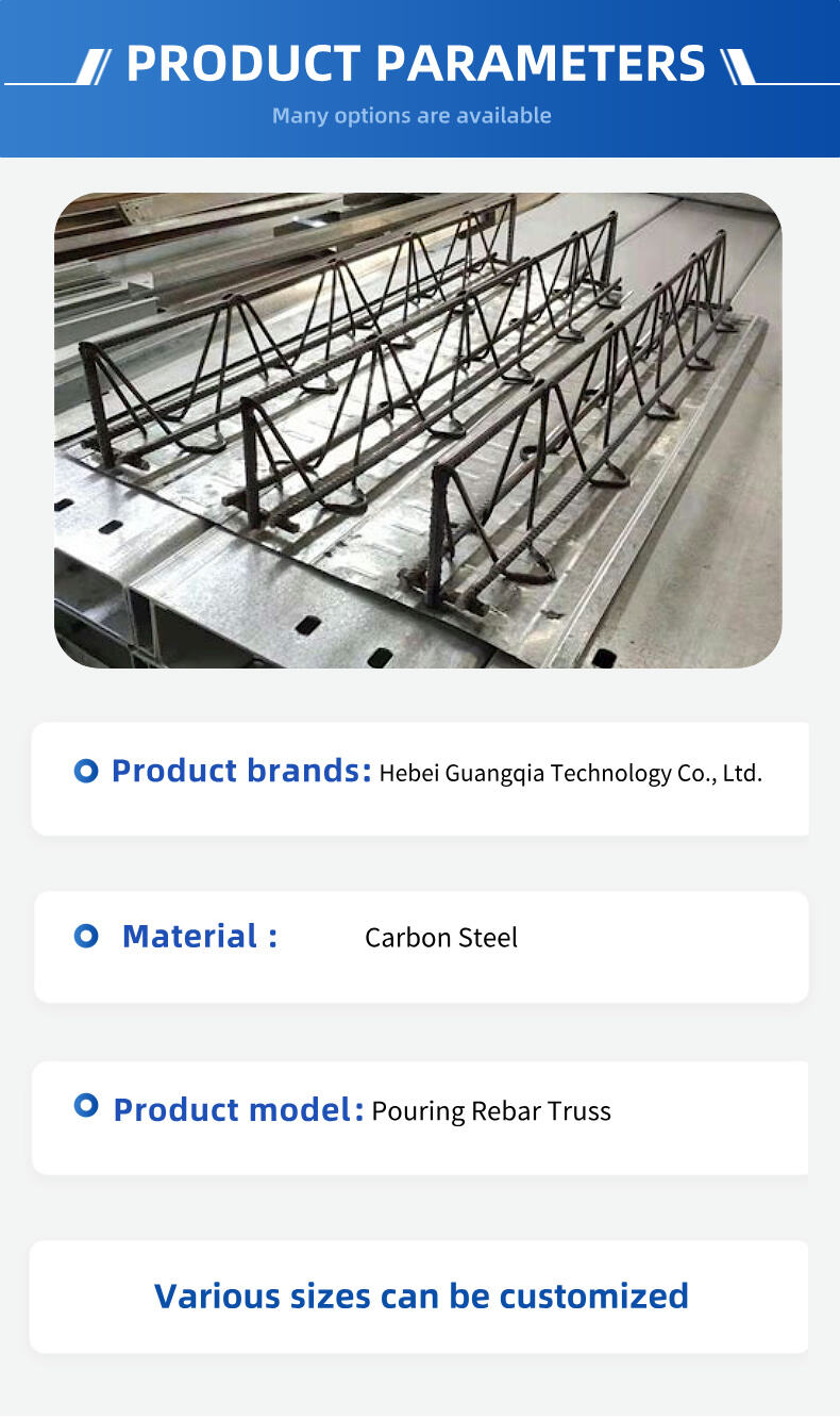 Pouring Reinforced Truss Steel Bars of Floor Support Plate. 70/90 Truss Beam Slab and Deck Plate. details