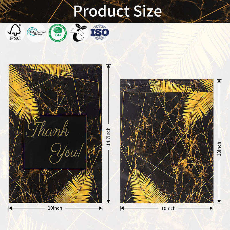 100% Recyclable Poly Mailers Leaves Shipping Bag 