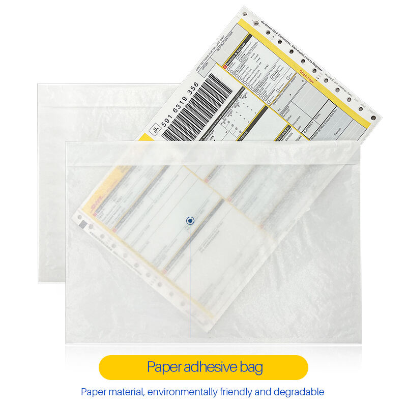 Clear Adhesive Top Loading Packing List Shipping Label Envelopes