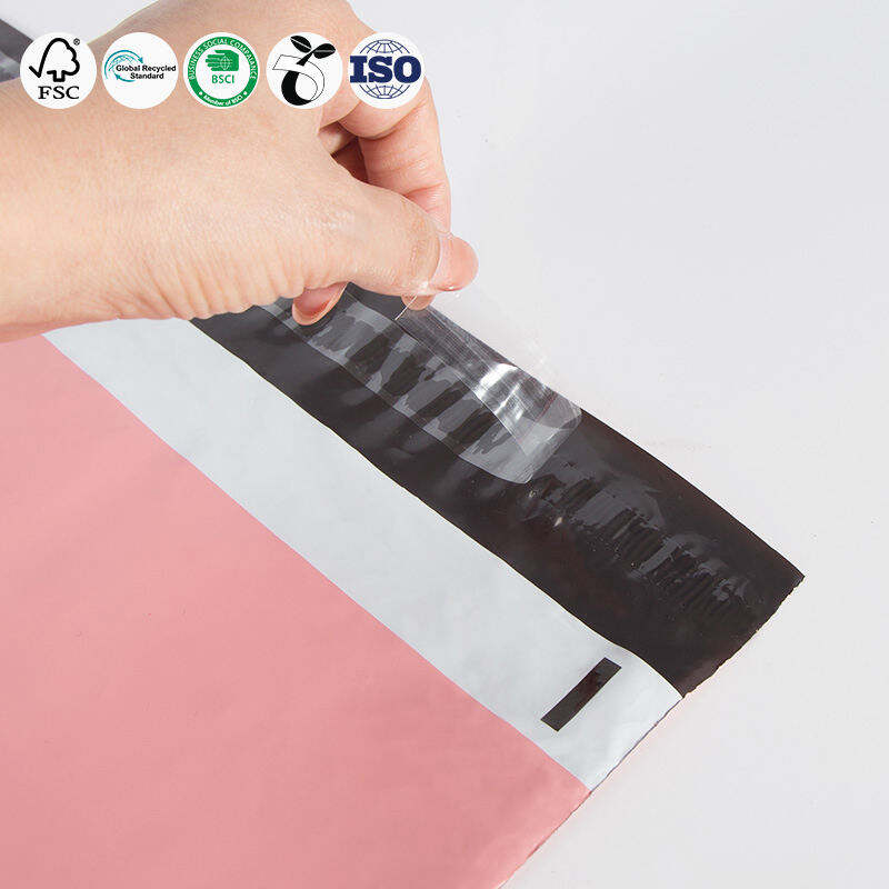 Eco Friendly Pink Stretchable Self Sealing Mailing Bags