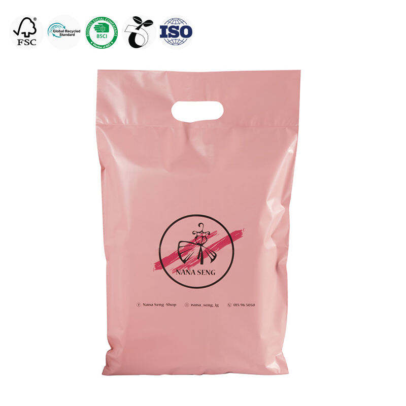 Pink Biodegradable Courier Bag