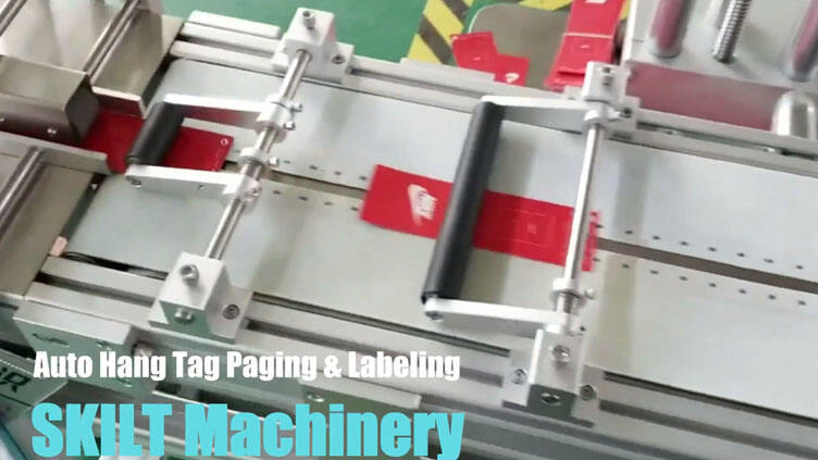 Automatic Hang tag adhesive sticker RFID label labeling machine