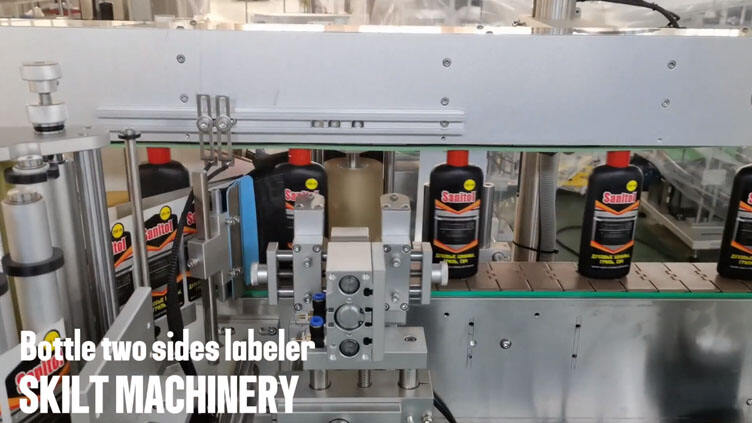 auto bottle front back two sides labeling machine SKILT