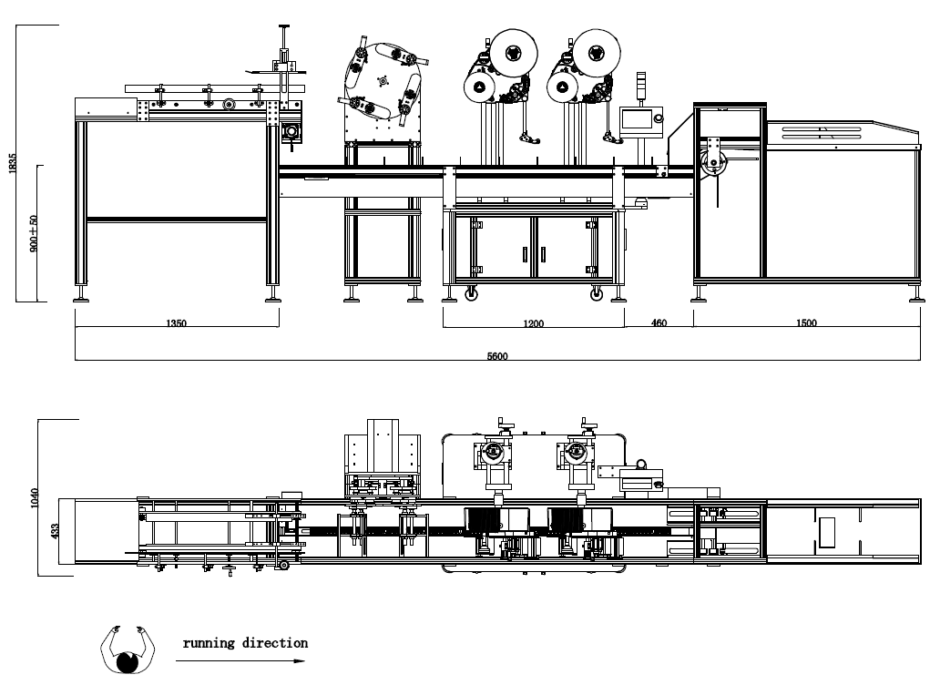 Clamshell customized labeling machine details