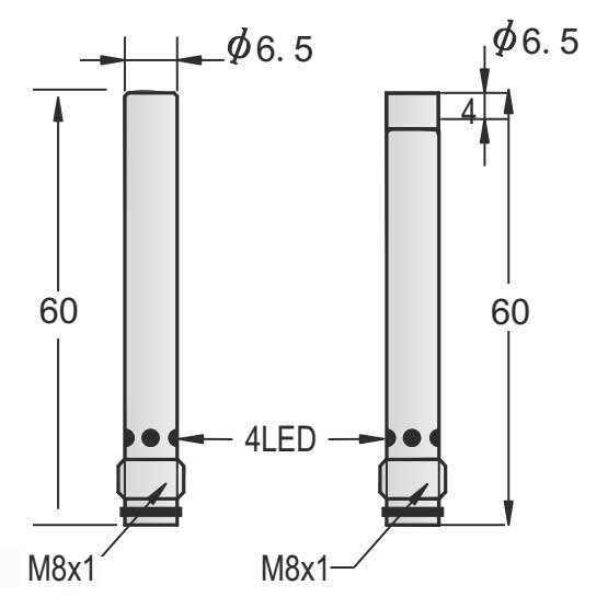 D6.5-M8 60 long distance inductive sensor with M8 connector type