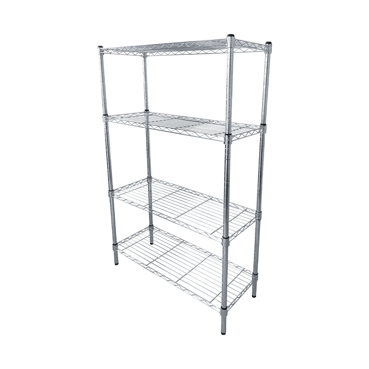 4-Tier Steel Wire Shelving Unit