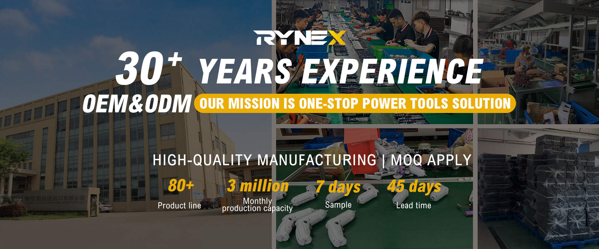 RYNEX | Power Tools Manufacturer & Exporter Since 1992 | NANTEX&NORTHFIELD TRADING COMPANY Ltd.