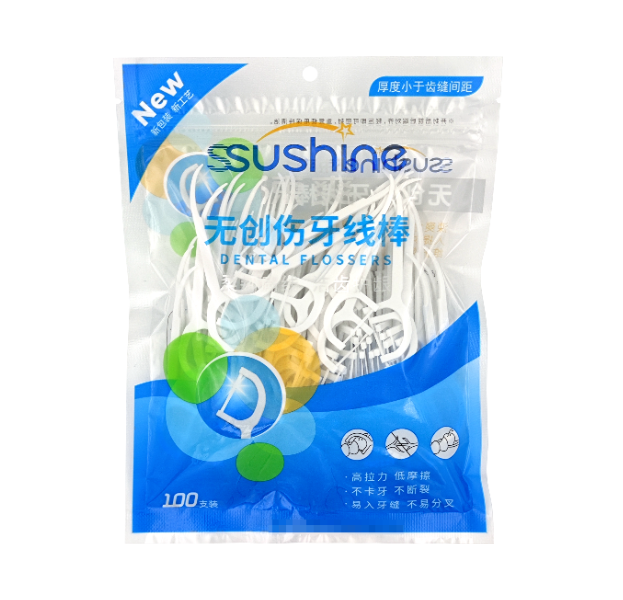 Sushuang Flat Floss Stick  100 pcs/box 