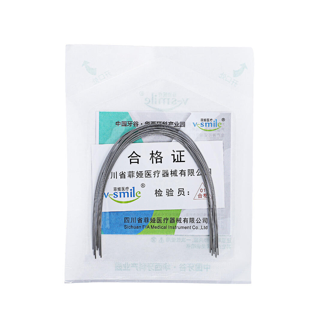 Nickel-Titanium (NiTi) Orthodontic Archwire / Superelastic Rectangular Wire (Oval), 10×1, Pouch Packaged