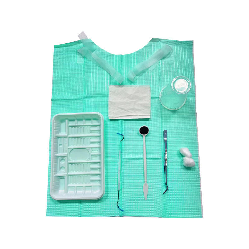 Chinese Dental Valley HUAYOU Disposable non sterile oral instrument box/inspection tray 8 * 1