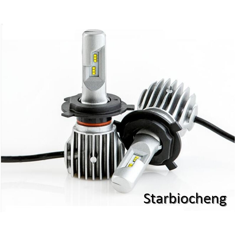 H4 LED Headlight Bulbs, Extreme Bright Canbus Error Free Replacement Lamps without Fan