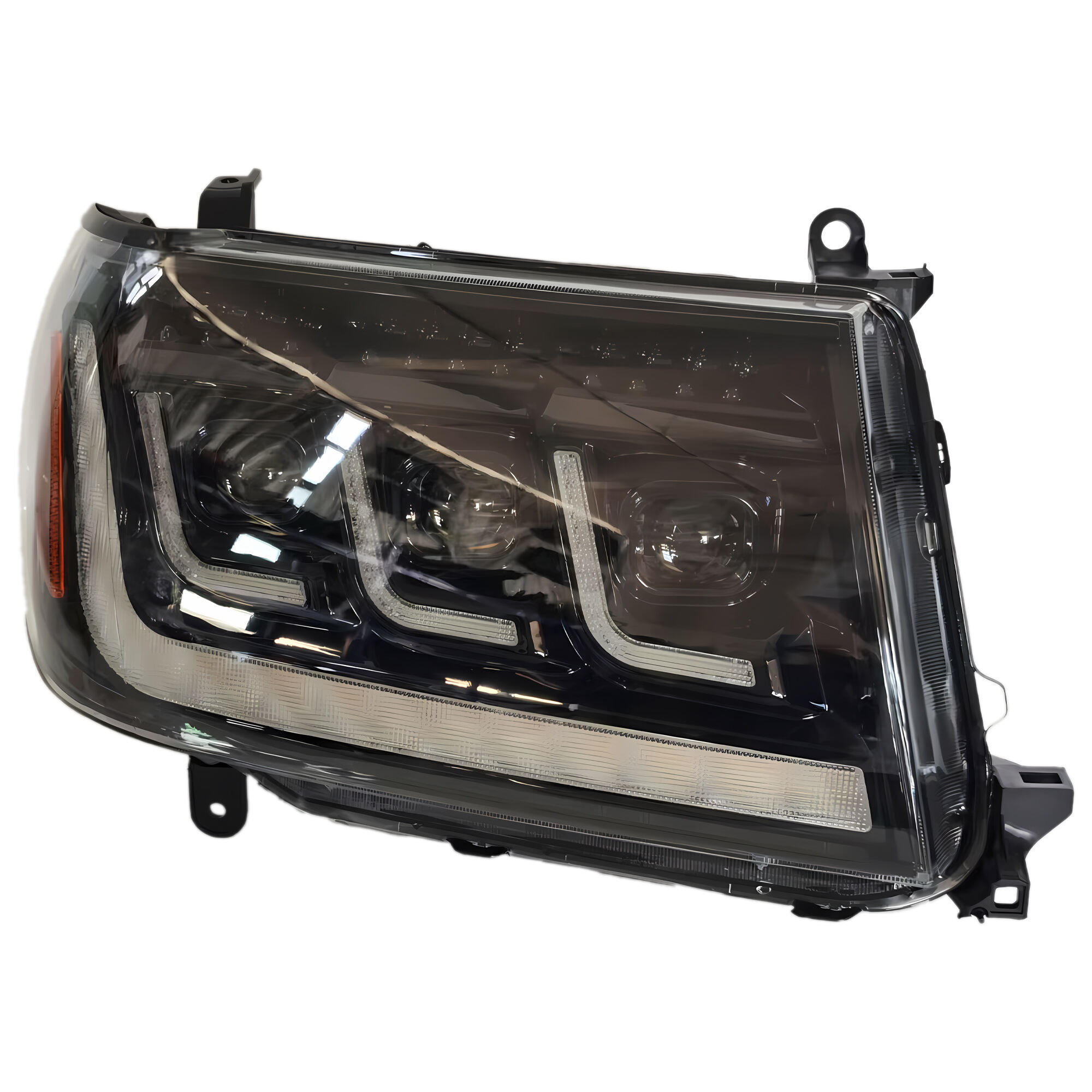 Modifying LED HEADLIGHT 3 LENS FITS FOR Toyota LAND CRUISER 1998-2007 DRL AND ANGEL EYES LIGHT