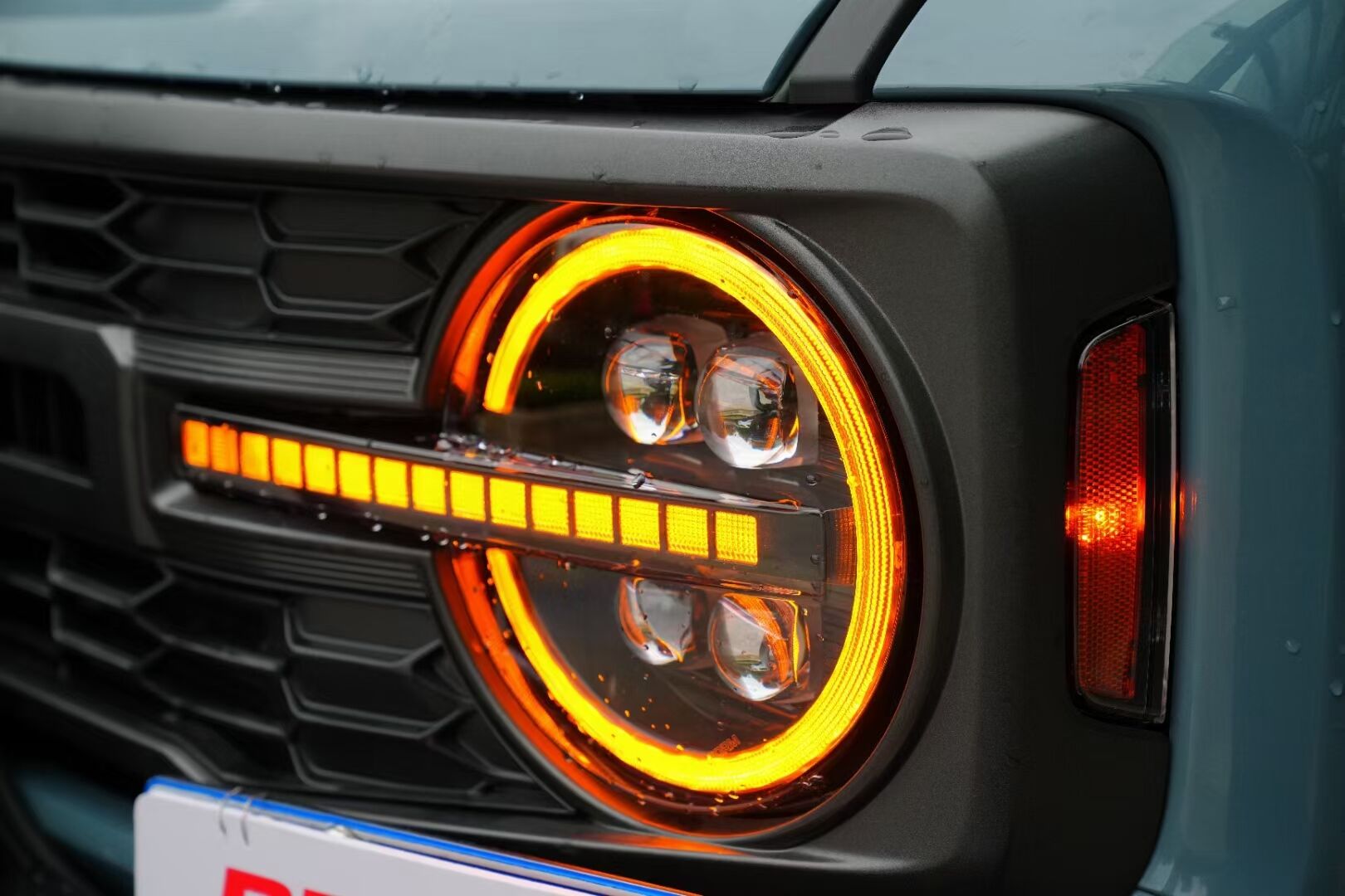 Customizing Car LED Headlight DRL Fits for Ford Bronco 