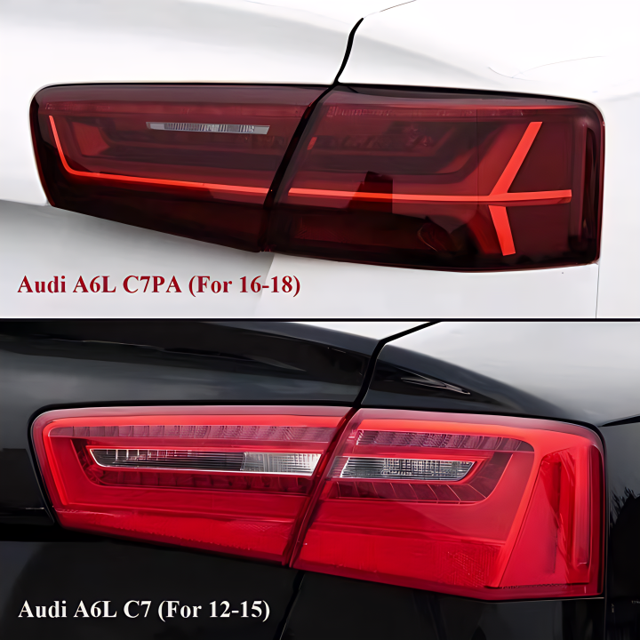 Լուսավորված LED հետեւի լամպը հարմարվում է Audi A6 C7 12-15 C7PA 16-18-ի համար: