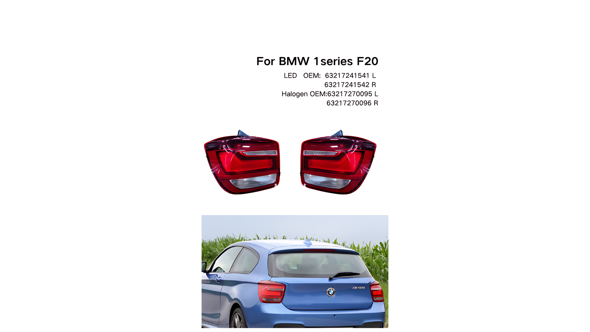 Super Good LED Halogen Tail Light Fit for BMW F20