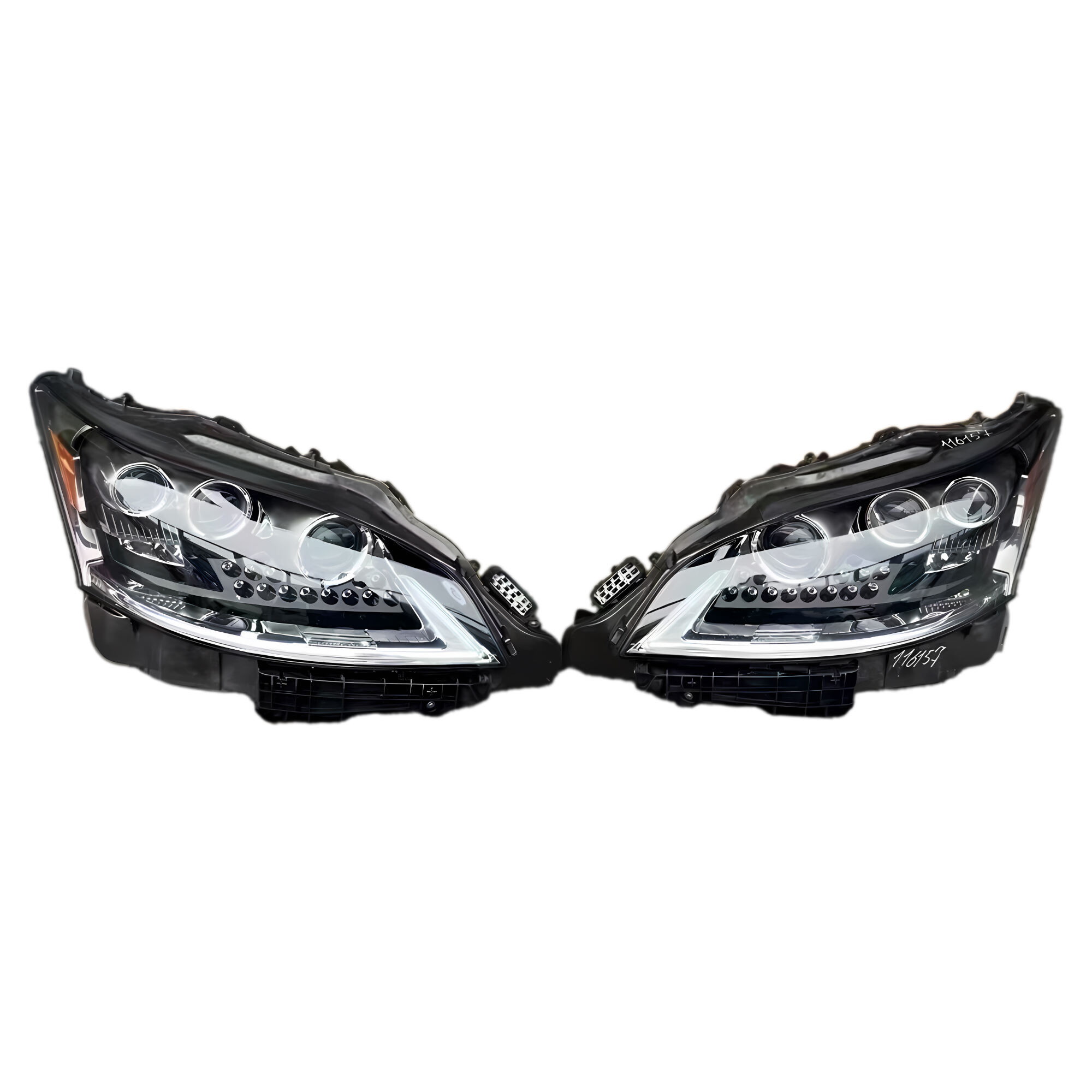 Car Headlight Lamp with 3 lens DRL and Angel Eyes LED Light Fits for LS460 LEXUS 