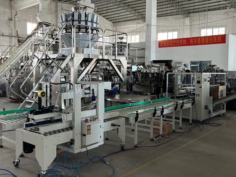 18 head weigher+twin VFFS+carton sealer system