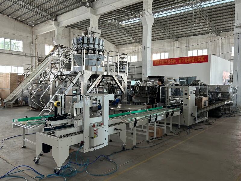 18 head weigher+twin VFFS+carton sealer system 2