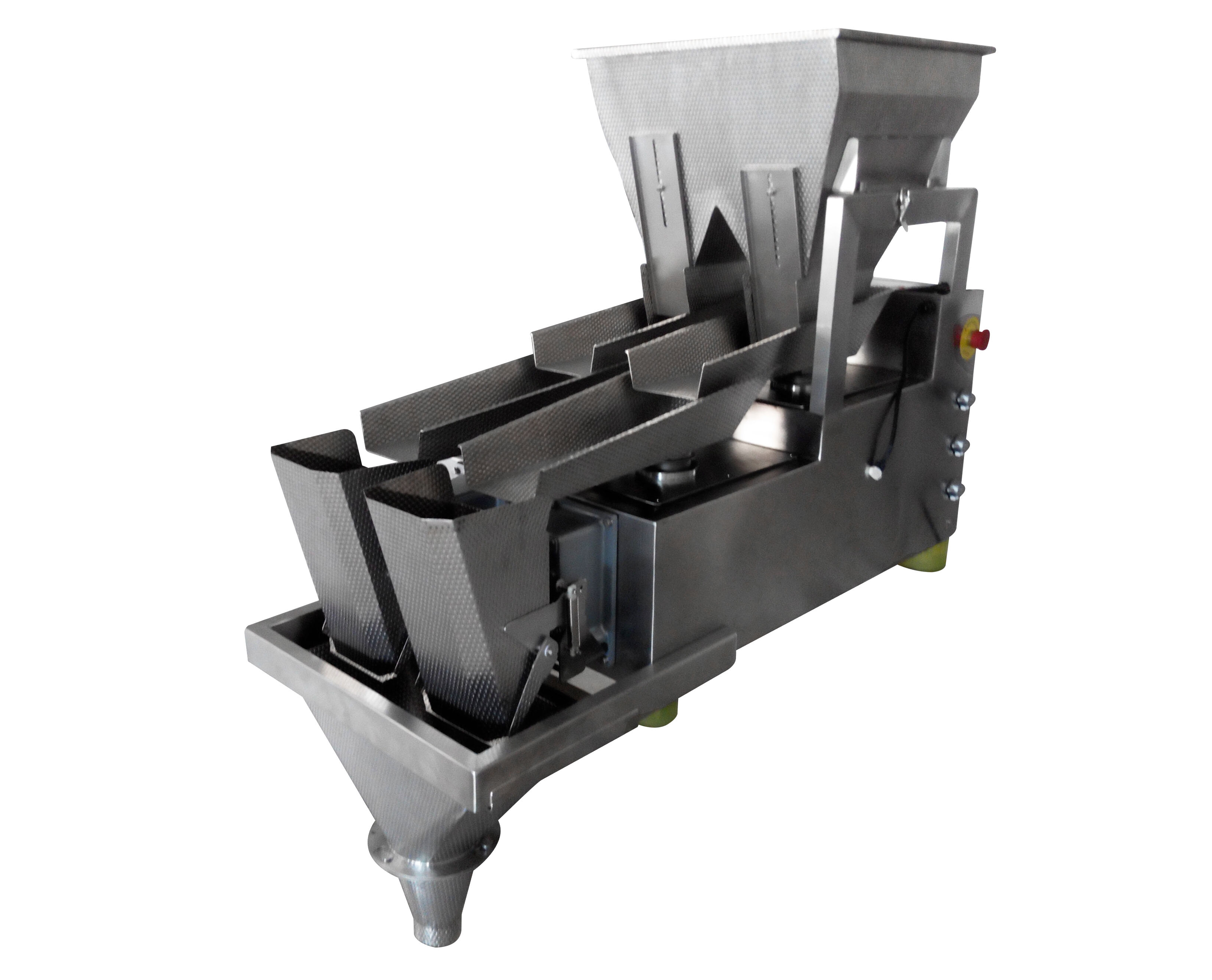 2 Head Linear Weigher with Double-Layer Feeder Pans