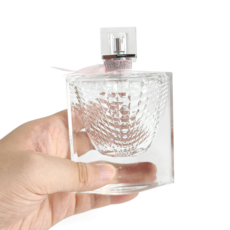 High end luxury 50ml, 75ml glass refillable perfume bottle, with spray, elegant design, customization and travel size