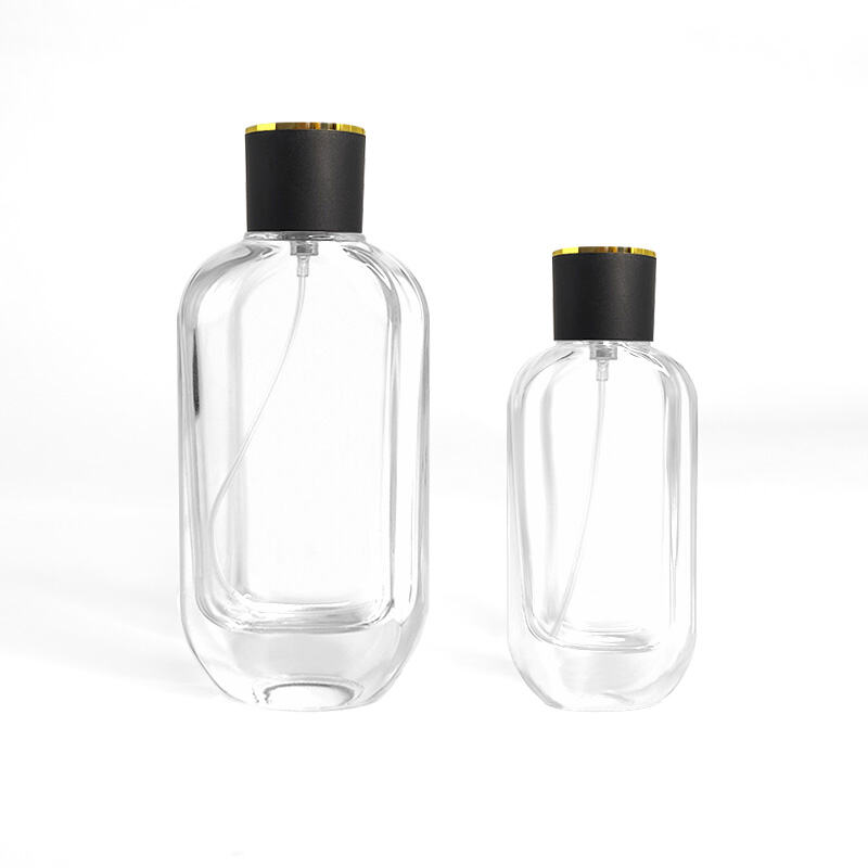Available Perfume Empty Bottle 50ml 100ml Transparent Easy-Curl Fine Mist Spray Bottle