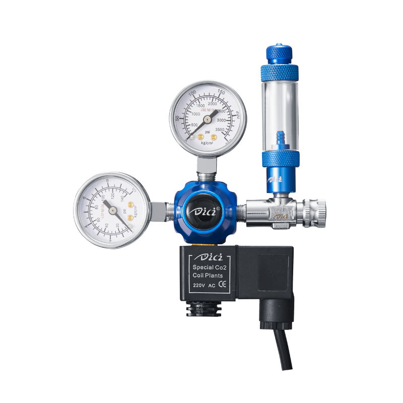 Plant Aquarium CO2 Regulator Dual Stage with Solenoid and Bubble counter